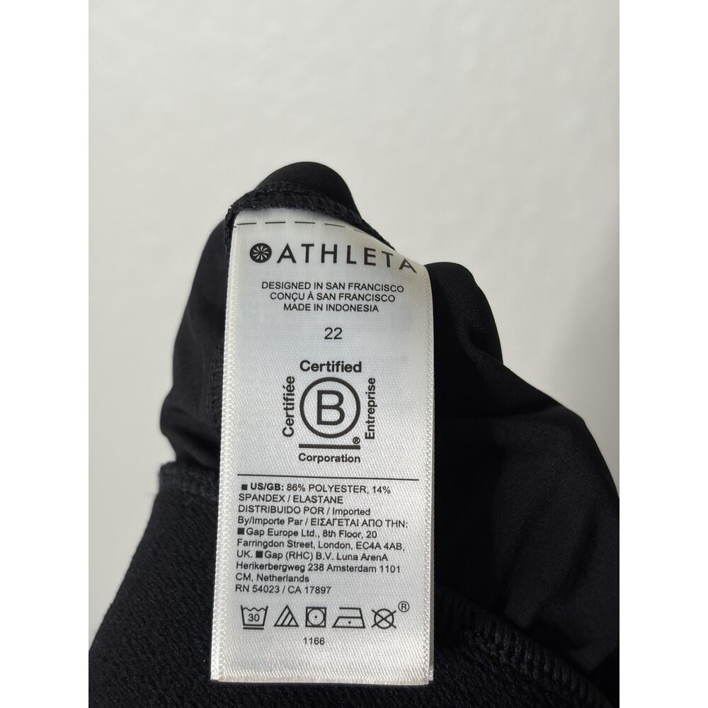 Athleta Brooklyn Heights High Rise Pleated Wide Leg Pant in Black Size 22 - Picture 4 of 6